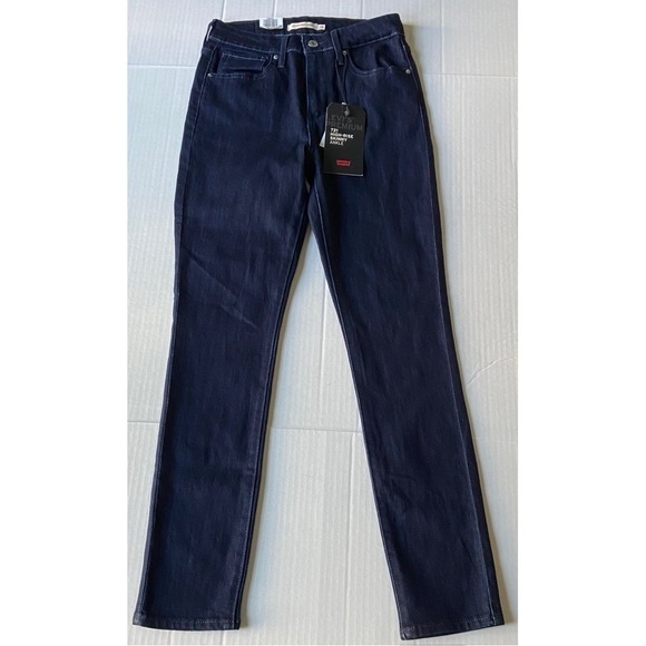 LEVIS 721 High Rise Skinny Ankle Jeans Womens Size 6 Short W28 x L28 Dark Wash - Picture 1 of 14